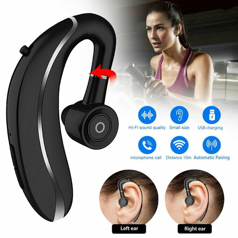Wireless Earpiece Driving Trucker Headset Earbuds Noise Cancelling Long Standby