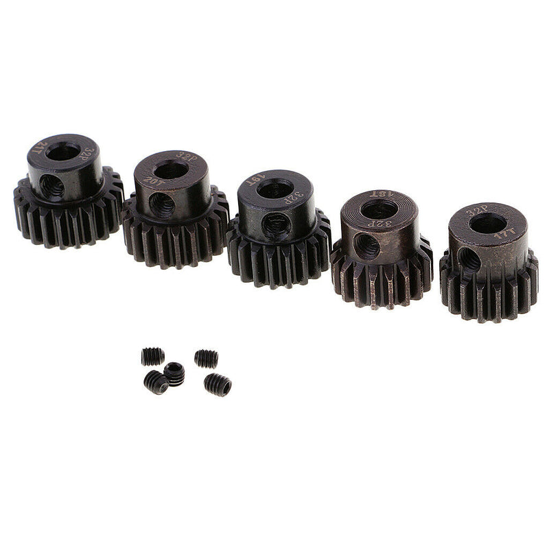 RC Car 5Pcs 5mm Shaft 32DP Motor Gear 17T 18T 19T 20T 21T Pinion Replacement