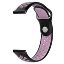 Silicone Watchband Bracelet Wrist Strap for Ticwatch C2 18mm (Black+Pink)