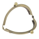 4 Pieces Retro Bronze Purse Frame Coin Bag Frame Heart Kiss Clasp Lock