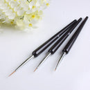 3X Tiny Acrylic Nail Art Design Decoration Pens Brush Paintings Drawing Tool M&