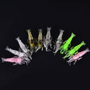 10pcs 4.8cm Shrimp Soft Prawn Tackle Bait Saltwater Bass Fishing Lures NO Hoo TE