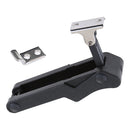 2packs Boat Sailing Flexible Draw Latch, Over-Center, Black Rubber, 4"
