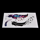 Large Feather Pattern Removable Waterproof Temporary Tattoo Body Arts StickeB3C