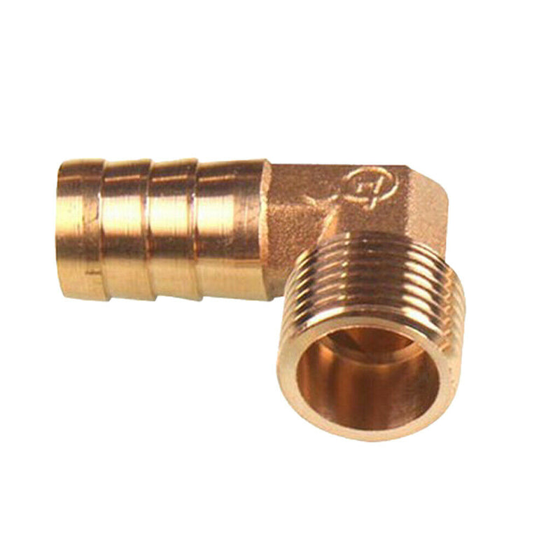 2x1/2 16mm Elbow Gas Nozzle Brass 90 Degree Elbow Barbed Hose Pipe Fittings