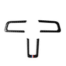3pcs/set Carbon Fiber Steering Wheel Stickers Trim Cover for Ford Mustang 15-17