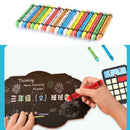 6PCS Mixed Color Chalk Kids Drawing Graffiti Dust-free Chalk Solid Chalk