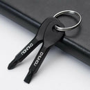 2 Keys Stainless Keychain Pocket Screwdriver Tool Set EDC Outdoor MultifunctASE