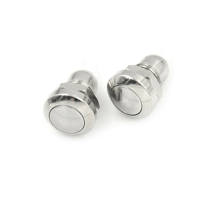 2pcs 8mm Mini Micro 2Pin Metal Waterproof Momentary Push Button Switch Gw