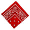 Women Men Novelty Cotton Paisley Cowboy Bandana Scarf Head Wrap Headband Red
