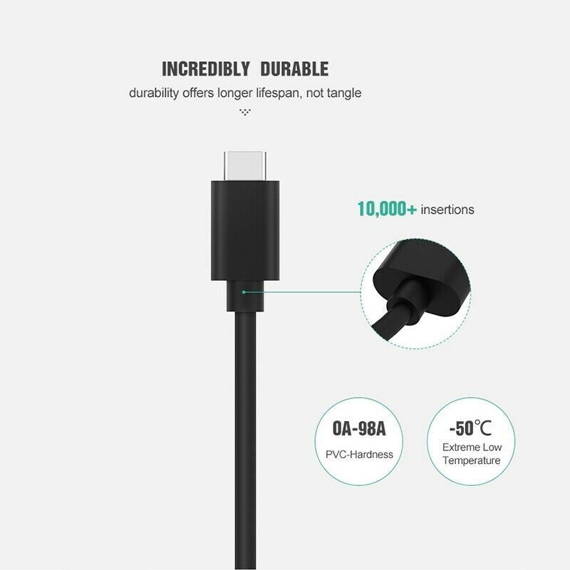 Fast Charger USB Data Cable For S8, S9, Plus Note 8, A8 2018 A5 white H7P3