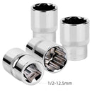 13pcs 1/4 Sleeve Wrench Set Adapter Short Long Socket 4-14mm Deep Socket