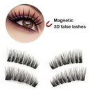 Hot 4PCS Handmade Triple Magnetic Eyelashes Reusable False Eye Lashes Extension