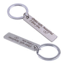 2pcs Drive Safe Beautiful Handsome I Love You Keychain Couples Keyrings