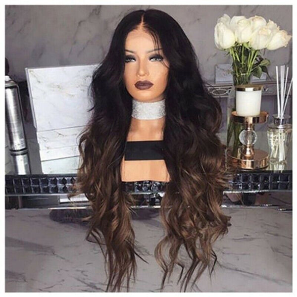 Long Wavy Wig Women Long Curly Hair Rose Net High Density Heat Resistant Sy A5U8