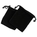 Black Velvet Drawstring Jewelry Bags 3"