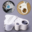 Jewellers Eye Jewelry Lens Glass Loupe 30X & 60X Magnifier Magnifying LED Light