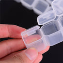 28 Slots Nail Art Storage Box Plastic Transparent Display Case Organizer Hol BX