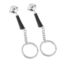 2pcs Metal Keychain Ring Coffee Accessories Protafilter Design Keyring Gifts
