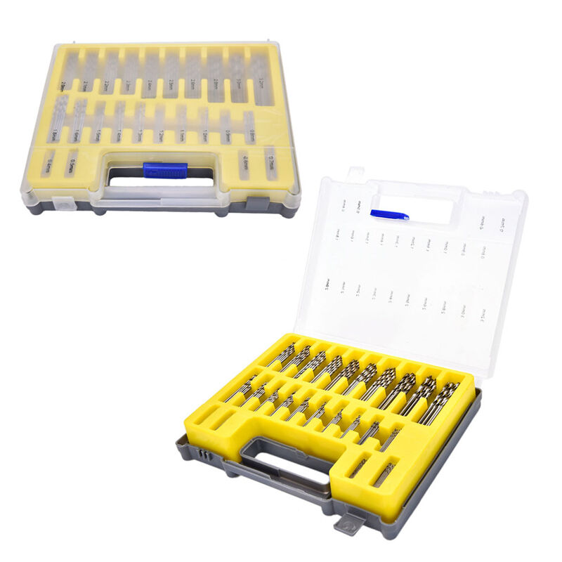 150x 0.4mm-3.2mm Twist Drill Bit Kit Set HSS Micro Number Fractional Precisio FT