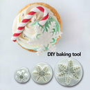 3pcs Snowflake Embossed Mould Fondant Cake Decoration Mold DIY Baking Tools