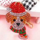 4pcs DIY Full Drill Special Shaped Diamond Painting Lovely Xmas Animal Key Ring