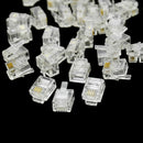 50x RJ11 Plugs 6P4C Phone Modular Telephone Cord Adapter Crimp Connector gr