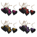 10 Wood Mini Chalkboard Hanging Tag Wedding Gifts Party Favors Fuchsia Heart