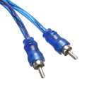 1 RCA Female To 2 Male Splitter Y Adapter Stereo Audio Cable Wire Connector Blue