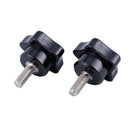 M6 x 15mm Male Thread Screw Star Head Locking Screw Handle Black 2 Pcs I1B8