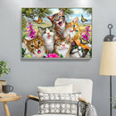 Six Cats DIY Full Drill Diamond Painting Mosaic Kits Picture Home Decor