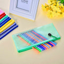 10 Pieces Zipper File Pouch Grid Document Bag Multipurpose Storage Pouch Ba O5N2