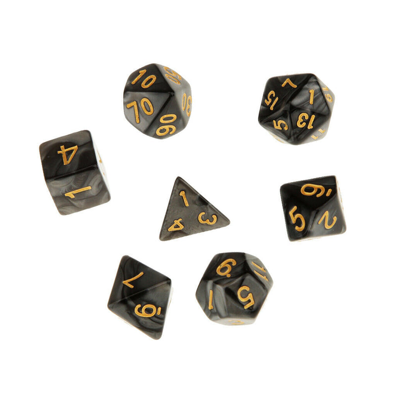 14 Pieces Acrylic Polyhedral Dices Die For Party Casino Bar Club Game Props