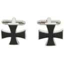 Men's Stainless Steel Cufflinks Black Cross V1S8
