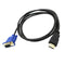 3FT HDMI Male To VGA 15Pin Male Cable Adapter Converter For PC HDTV 1024x768