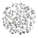 100pcs Mixed DIY Ocean Fish & Sea Creatures Charms Pendants Jewelry Making