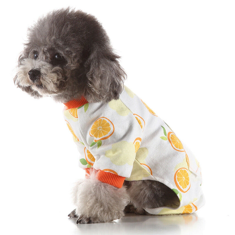 Pet Pajamas Comfort Pet Puppy Clothes Apparel For Small Dog Puppies Orange-L