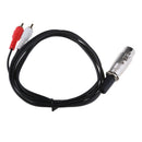3Pin XLR Female to 2 RCA Male Plug Splitter Audio Adapter Cable Cord 1.5 Meter