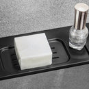 Aluminum Black Soap Box Wall-Mounted Multi-Function Rack Bathroom Accessori