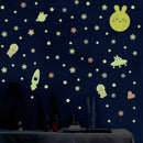 3pcs/set Luminous Star Rabbit Wall Stickers Waterproof Room Decor Decals A