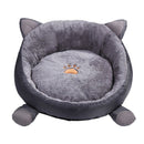 Cat Warm Bed Velvet Comfortable Ear Shape Kennel for Puppy Cama Gato Lovely A7S9