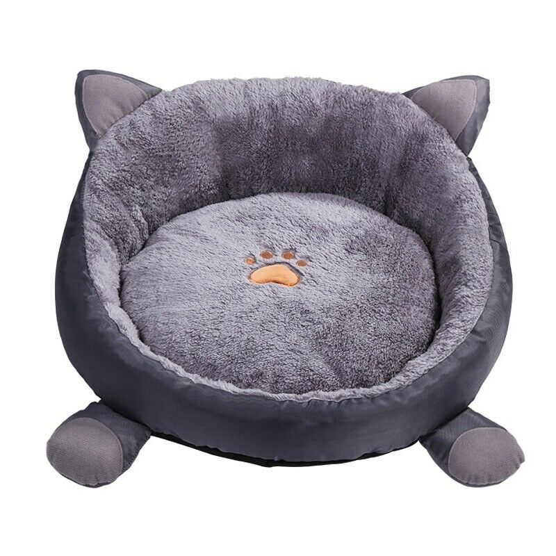 Cat Warm Bed Velvet Comfortable Ear Shape Kennel for Puppy Cama Gato Lovely A7S9