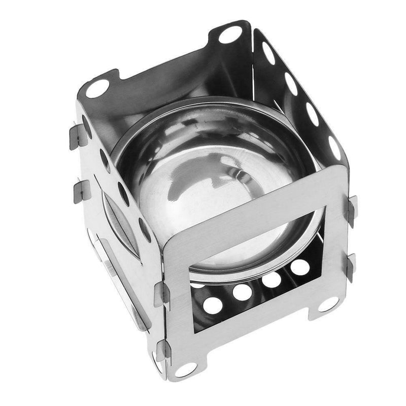 Outdoor Portable Folding Alcohol Stove Stainless Steel Wood Burner Furnace