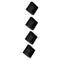 Plastic Square Tube Inserts End Blanking Caps 60mm x 60mm 20 Pcs Black