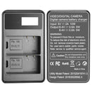 USB Dual Battery Charger For Nikon EN-EL15 Battery With LED Display