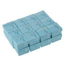 24 Pcs Ring Earring Jewelry Display Gift Box Bowknot Square Case sky blue