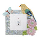 DIY Bird Diamond Painting Luminous Switch Stickers Bedroom Home Wall Decals