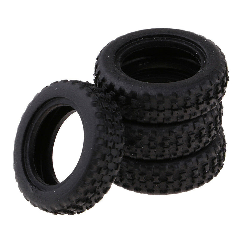 Durable Plastic Tire Tyre Black for WLtoys K979/K989 Spare Parts, Pack of 4