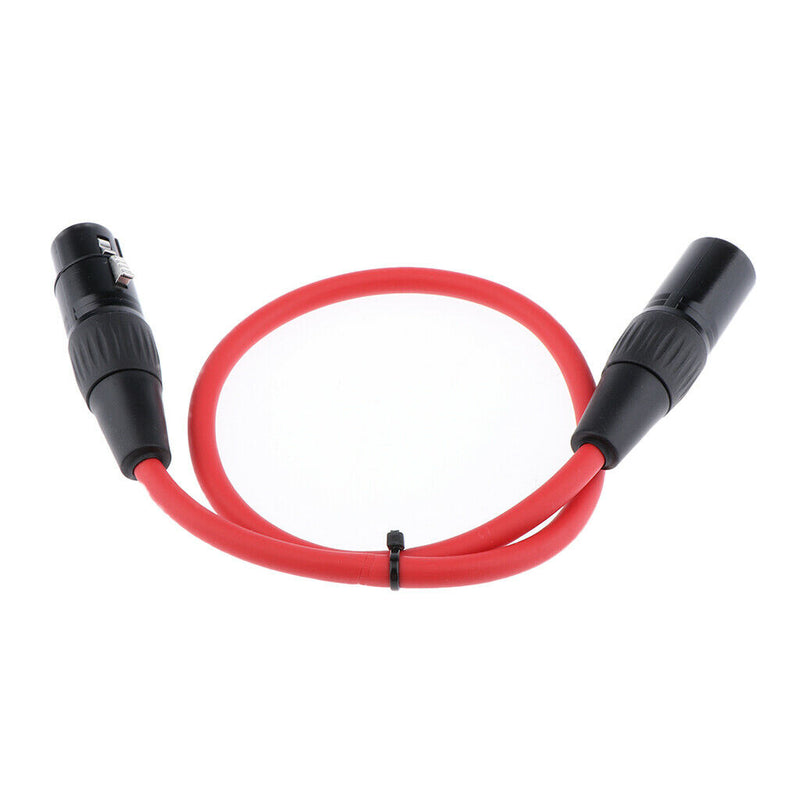 2 Pieces 3-Pin XLR Male to Female Mic Cable Fit for Studio Recording 0.5m+1m