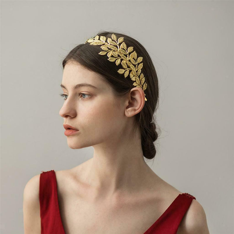 Bride Bridesmaid  Headband Leaf Hair